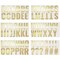 Large Gold Foil Letter Wall Stickers, Arts and Craft Supplies (2 x 2.5 in, 74 Pieces)